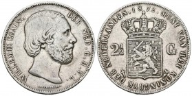 HOLANDA. 2 1/2 Gulden (Ar. 24,87g/38mm). 1872. (Km#82). MBC.