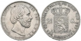 HOLANDA. 2 1/2 Gulden. (Ar. 24,85g/38mm). 1873. (Km#82). MBC+.