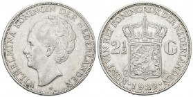 HOLANDA. 2 1/2 Gulden. (Ar. 24,80g/38mm). 1929. (Km#165). EBC-.