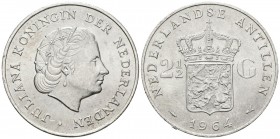 HOLANDA. 2 1/2 Gulden. (Ar. 25,00g/38mm). 1964. (Km#7). SC-.
