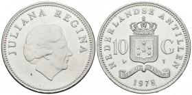 HOLANDA. 10 Gulden. (Ar. 25,00g/38mm). 1978. (Km#20). SC.