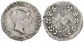 INDIA PORTUGUESA. Rupia. (Ar. 10,81g/25mm). 1857. (Gomes 09.02). BC+.