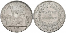 INDOCHINA FRANCESA. 1 Piastra. (Ar. 26,85g/39mm). 1927. París A. (KM#5a1). MBC/MBC-.