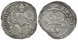 ITALIA. Grosso. (Ar. 2,14g/21mm). 1447-1450. Milán. (Varesi-167). MBC+/MBC. Recortada.