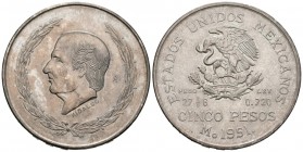 MEXICO. 5 Peso. (Ar. 27,65g/40mm). 1951. (Km#467). EBC.