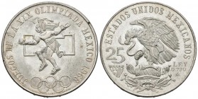 MEXICO. 25 Pesos (Ar. 22,54g/38mm). 1968. (Km#468). EBC+.