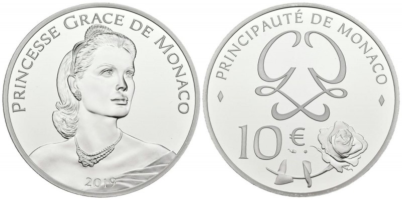 MONACO. 10 Euros. (Ar. 25,00g/37mm). 2019. Tirada: 5000 (Nº 2300). PROOF. Presen...