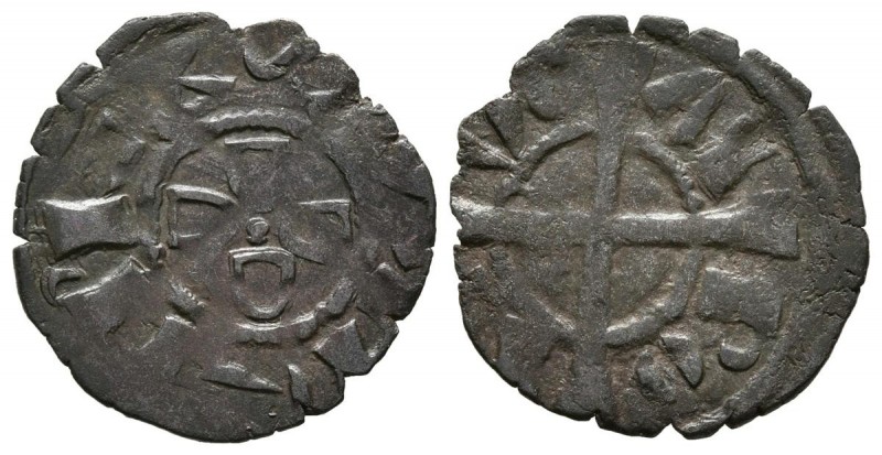 PORTUGAL, Sancho II (1223-1248). Dinheiro (Ve. 0,63g/16mm). (Gomes 08.13). MBC-.