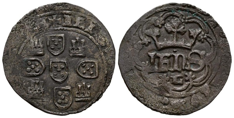 PORTUGAL, Joao I (1385-1433). Real de 3 Libras e Meia (Ae. 3,01g/23mm). (Gomes 5...