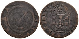 PORTUGAL, Joao IV (1640-1656). 3 Reis. (Ae. 8,06g/31mm). (Gomes 04.01). BC.