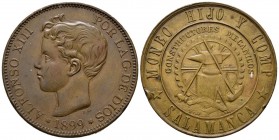 ALFONSO XIII (1885-1931). Medalla. (La. 16,18g/37mm). 1899 *18-99. Salamanca. MBC. Golpecitos.

Ex Aureo 194-1 19/12/2006, Nº 911