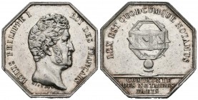 FRANCIA. Medalla. (Ar. 19.01g/33mm). S/D. Reinado de Louis Philippe I. Compagne des Notaires París. Grabador Mighaut. (Lerouge319). MBC.