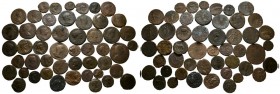 IMPERIO ROMANO. Lote compuesto por 50 monedas de bronce del imperio greco-romano, de diferentes emperadores así como estados de conservación. A EXAMIN...