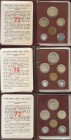 ESPAÑA. Conjunto formado por 6 carteras completas del Estado Español y Reinado de Juan Carlos I. Años 1957 (*72,*75) y 1975 (*76, *77, *79). Incluye l...
