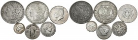 ESTADOS UNIDOS. Conjunto de 6 monedas de plata de fechas comprendidas entre 1881 y 1964. Diferentes estados de conservación. A EXAMINAR.