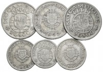MOZAMBIQUE. Conjunto de 6 monedas de 5, 10 y 20 Escudos sin fechas repetidas. Diferentes estados de conservación. A EXAMINAR.