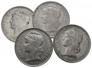 PORTUGAL. Serie completa formada por 4 monedas de 50 Centavos de los años 1912,1913, 1914 y 1916. Diferentes estados de conservación. A EXAMINAR.