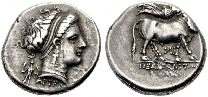 GRIECHISCHE MÜNZEN. KAMPANIEN. NEAPOLIS. 
Didrachmon, ca. 300 v. Chr. Nymphenko...