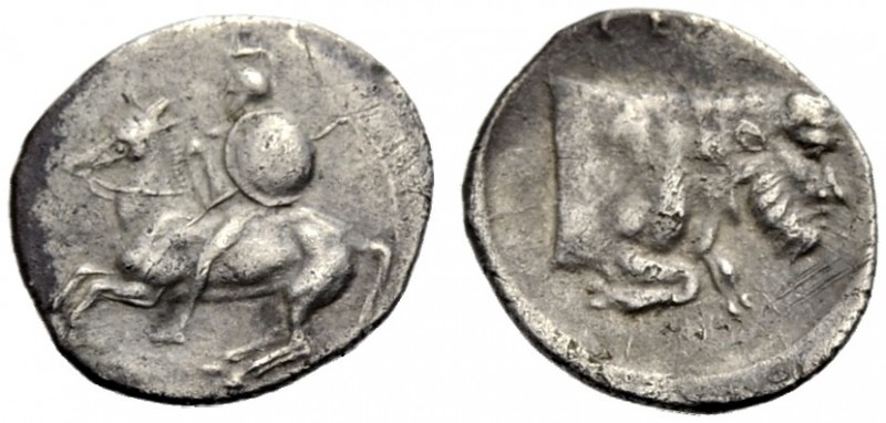 GRIECHISCHE MÜNZEN. SIZILIEN. GELA. 
Litra, 430-425 v. Chr. Reiter n.l. galoppi...