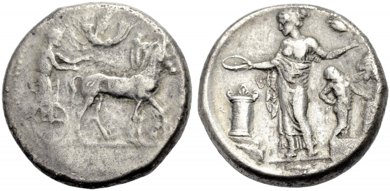 GRIECHISCHE MÜNZEN. SIZILIEN. HIMERA. 
Tetradrachmon, 440-430 v. Chr. Lenker in...