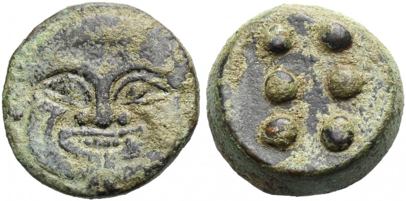 GRIECHISCHE MÜNZEN. SIZILIEN. HIMERA. 
Hemilitron, Bronze, um 430-410 v. Chr. G...