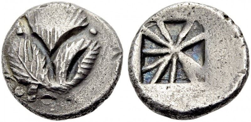 GRIECHISCHE MÜNZEN. SIZILIEN. SELINUNT (SELINOUS). 
Didrachmon, 500 v. Chr. Epp...