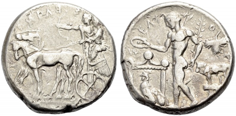GRIECHISCHE MÜNZEN. SIZILIEN. SELINUNT (SELINOUS). 
Tetradrachmon, 467-445 v. C...