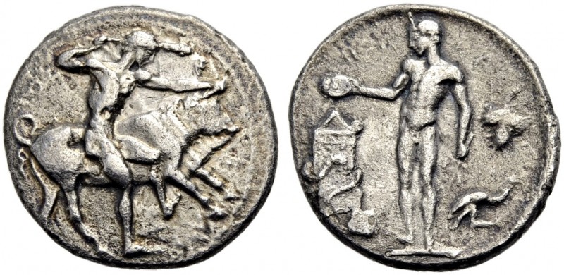 GRIECHISCHE MÜNZEN. SIZILIEN. SELINUNT (SELINOUS). 
Didrachmon, 440-430 v. Chr....