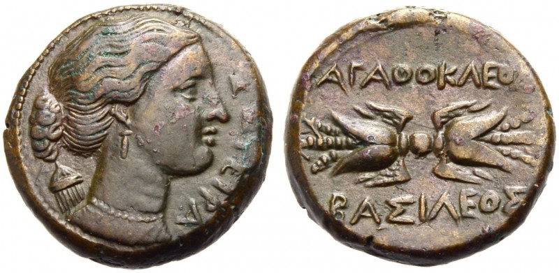 GRIECHISCHE MÜNZEN. SIZILIEN. SYRAKUS. Agathokles, 317-289 v. Chr 
Bronze, 295-...