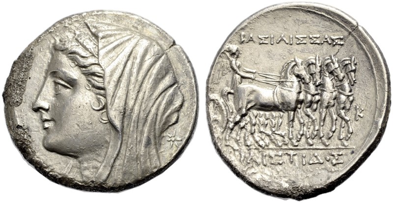 GRIECHISCHE MÜNZEN. SIZILIEN. SYRAKUS. Hieron II., 275-215 v. Chr 
Philistis, 1...