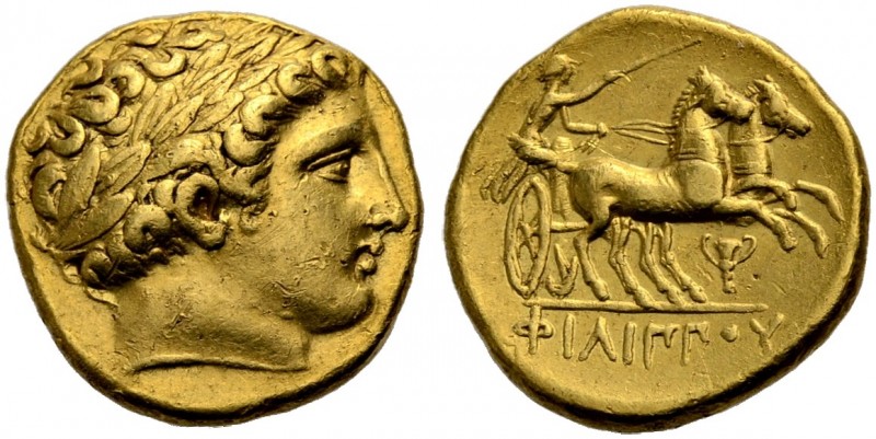 GRIECHISCHE MÜNZEN. MAKEDONIEN. KÖNIGE VON MAKEDONIEN. Philippos II., 359-336 v....