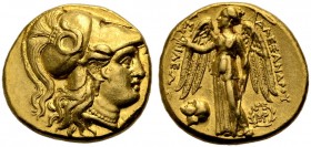 GRIECHISCHE MÜNZEN. MAKEDONIEN. KÖNIGE VON MAKEDONIEN. Alexander III. der Grosse, 336-323 v. Chr 
Gold-Stater, postum, 317-311 v. Chr. Östl. Münzstät...