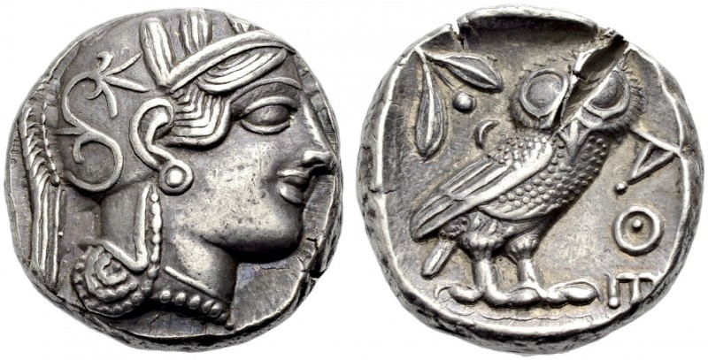 GRIECHISCHE MÜNZEN. ATTIKA. ATHEN. 
Tetradrachmon, 440-430 v. Chr. Athenakopf i...