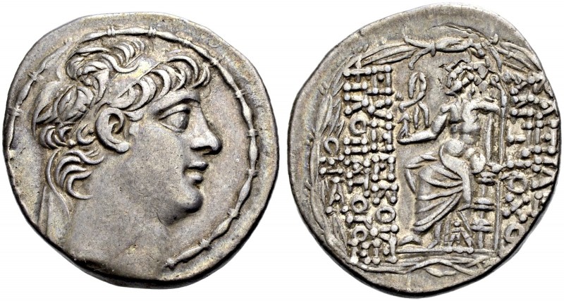 GRIECHISCHE MÜNZEN. KÖNIGREICH DER SELEUKIDEN. Antiochos X. Eusebes, 94-92 v. Ch...