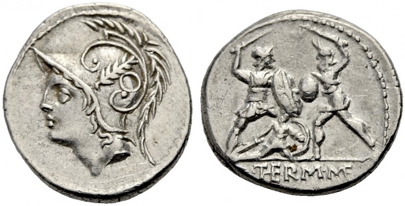 RÖMISCHE MÜNZEN. RÖMISCHE REPUBLIK. Q. Minucius Thermus, 103 v. Chr 
Denar. Kop...