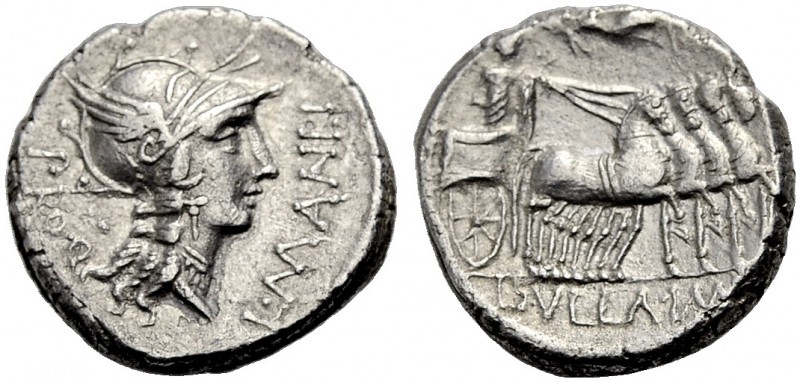 RÖMISCHE MÜNZEN. RÖMISCHE REPUBLIK. L. Sulla und L. Manlius Torquatus, 82 v. Chr...