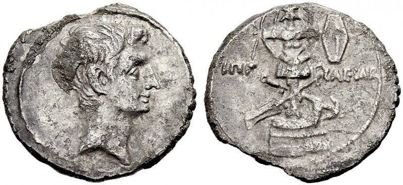 RÖMISCHE MÜNZEN. KAISERZEIT. Augustus, 27 v. Chr. -14 n. Chr 
Denar, 29-27 v. C...