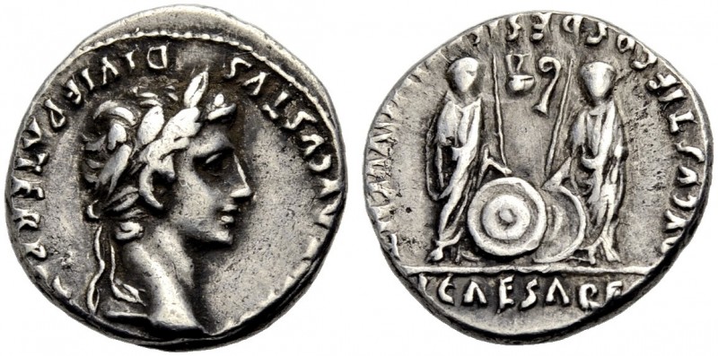 RÖMISCHE MÜNZEN. KAISERZEIT. Augustus, 27 v. Chr. -14 n. Chr 
Denar, ca. 2 v. C...