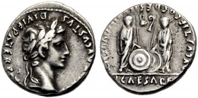 RÖMISCHE MÜNZEN. KAISERZEIT. Augustus, 27 v. Chr. -14 n. Chr 
Denar, ca. 2 v. Chr. -4. n. Chr. Lugdunum. CAESAR AVGVSTVS DIVI PATER PATRIAE Büste mit...