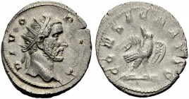 RÖMISCHE MÜNZEN. KAISERZEIT. Traianus Decius, 249-251 
Antoninian, 250-251, Mailand (?).Konsekrationsprägung für Divus Antoninus Pius. DIVO PIO Büste...