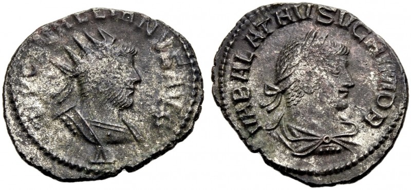 RÖMISCHE MÜNZEN. KAISERZEIT. Aurelianus und Vabalathus, 271-272 
Antoninian, An...