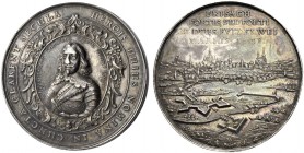 ALTDEUTSCHE MÜNZEN UND MEDAILLEN. BREISACH, STADT. 
Medaille 1638 (von J. Blum) auf die Einnahme der Stadt durch Herzog Bernhard von Sachsen-Weimar. ...