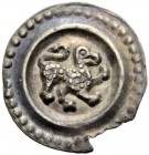 ALTDEUTSCHE MÜNZEN UND MEDAILLEN. MEMMINGEN, KÖNIGLICHE MÜNZSTÄTTE. KONRADIN, 1254-1268, bis RUDOLF VON HABSBURG, 1273-1291 
Pfennig. Nach rechts sch...