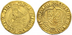 ALTDEUTSCHE MÜNZEN UND MEDAILLEN. PFALZ-KURFÜRSTENTUM, ALTE LINIE. LUDWIG III., DER BÄRTIGE, 1410-1436 
Goldgulden o. J. (1427/1428), Bacharach. Der ...