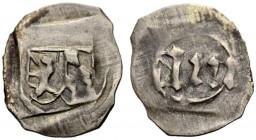 ALTDEUTSCHE MÜNZEN UND MEDAILLEN. PFALZ-OBERPFALZ. KURFÜRST LUDWIG III., JOHANN von Neumarkt und OTTO I. von Pfalz-Mosbach, 1443-1460 
Schwarzpfennig...