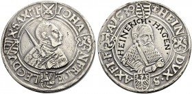 ALTDEUTSCHE MÜNZEN UND MEDAILLEN. SACHSEN-KURFÜRSTENTUM UND HERZOGTUM GEMEINSAM. JOHANN FRIEDRICH DER GROSSMÜTIGE und HEINRICH, 1539-1541 
Taler 1539...