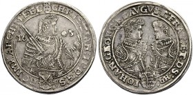 ALTDEUTSCHE MÜNZEN UND MEDAILLEN. SACHSEN-ALB. LINIE, KURFÜRSTENTUM NACH 1547. CHRISTIAN II., JOHANN GEORG I. und AUGUST, eigenständig, 1601-1611 
Ta...