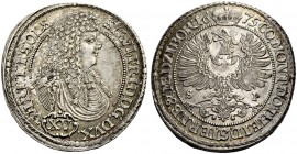 ALTDEUTSCHE MÜNZEN UND MEDAILLEN. SCHLESIEN-WÜRTTEMBERG-ÖLS. SYLVIUS FRIEDRICH ZU ÖLS, 1664-1697 
15 Kreuzer 1675, Öls. Brustbild r. Rv. Gekrönter sc...