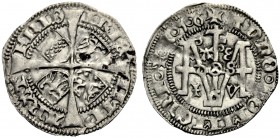 RÖMISCH-DEUTSCHES REICH. FRIEDRICH III., 1440-1493 
Kreuzer 1456, Wiener Neustadt. Vier Wappenschilde in den Winkeln eines Langkreuzes, das die Umsch...