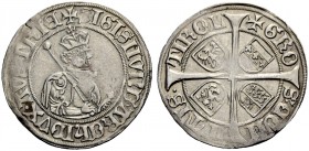 RÖMISCH-DEUTSCHES REICH. ERZHERZOG SIGISMUND, "DER MÜNZREICHE", 1477-1496 
6 Kreuzer o. J., Hall. Gekröntes Brustbild r. mit Kugelzepter. Rv. 4 Wappe...